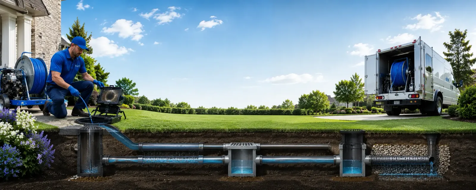 Outdoor drain cleaning information for Roanoke, IN
